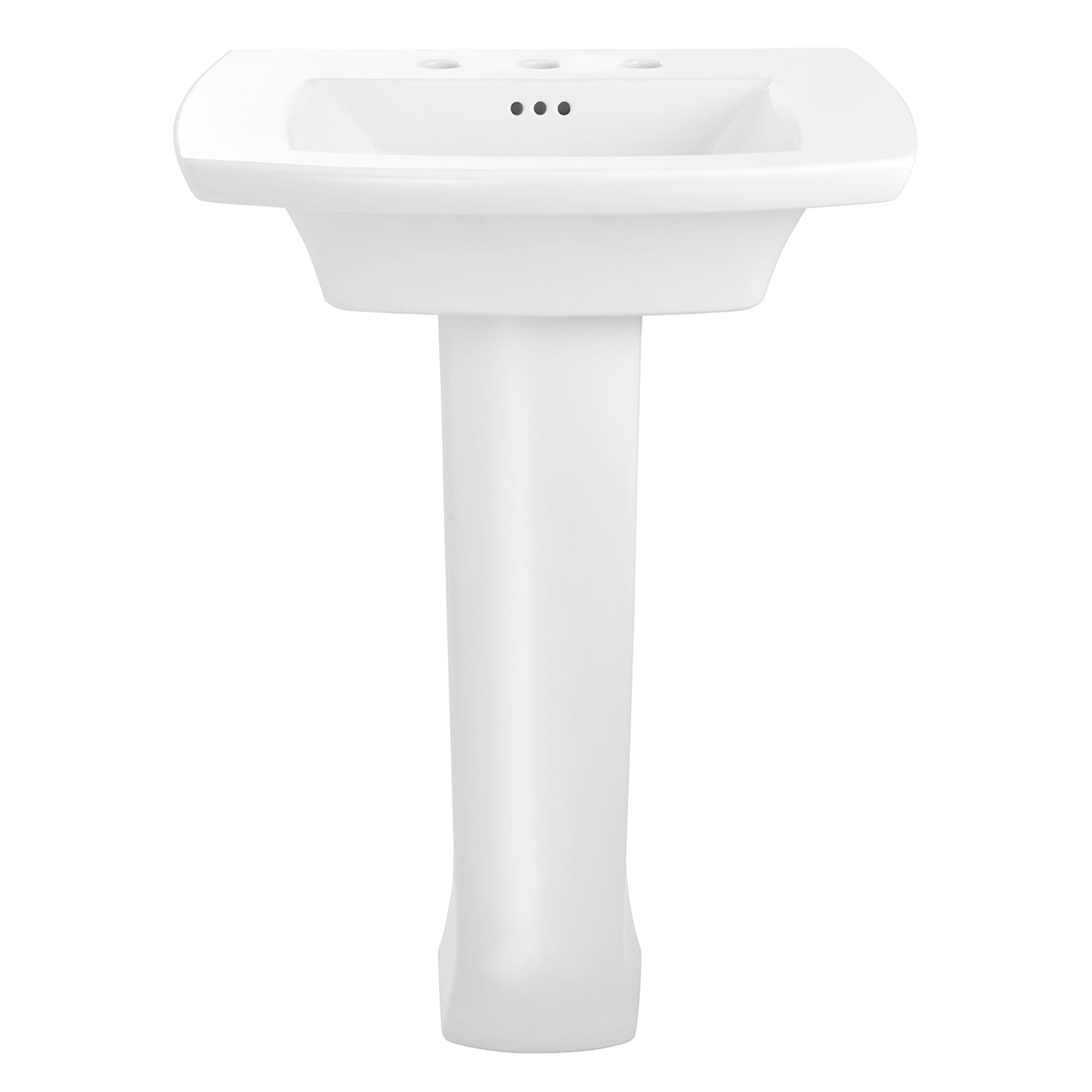 Edgemere 8 Inch Widespread Pedestal Sink Top and Leg Combination WHITE